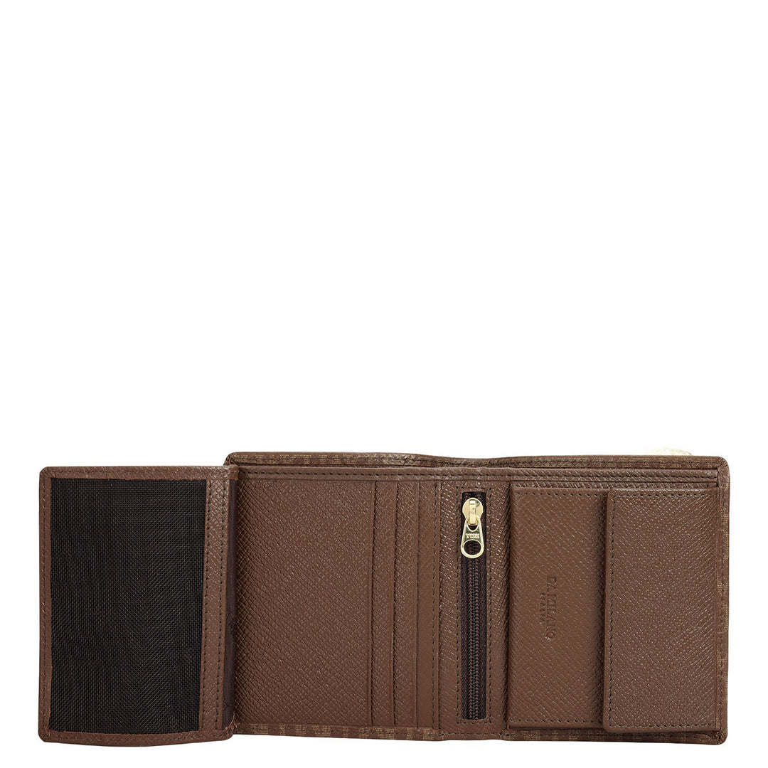 Walnut Bifold Leather Mens Wallet
