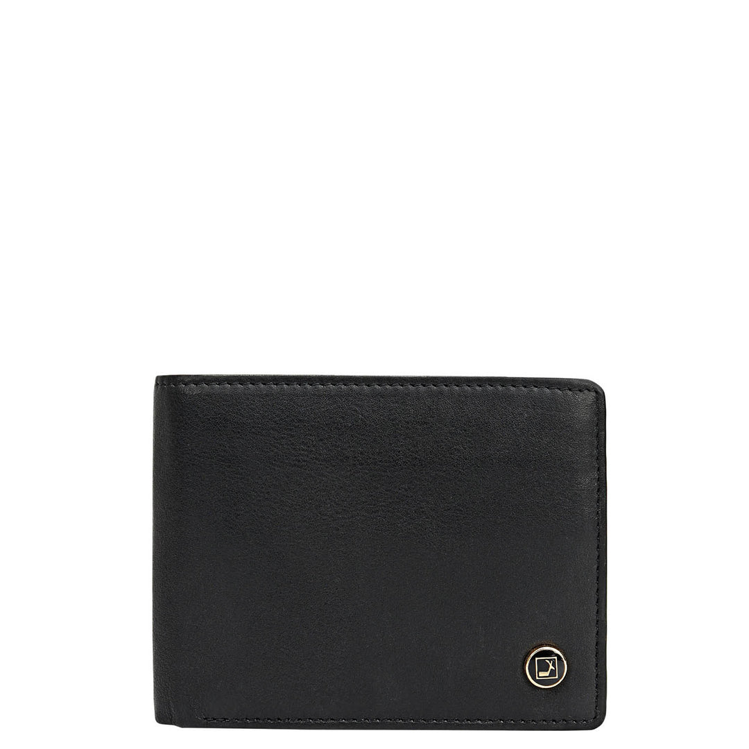 Black Bifold Leather Mens Wallet