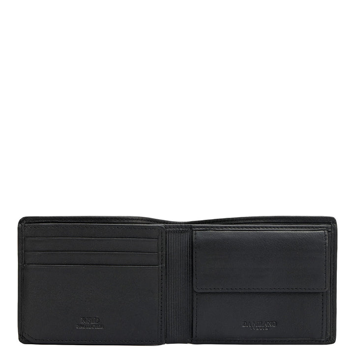 Black Bifold Leather Mens Wallet