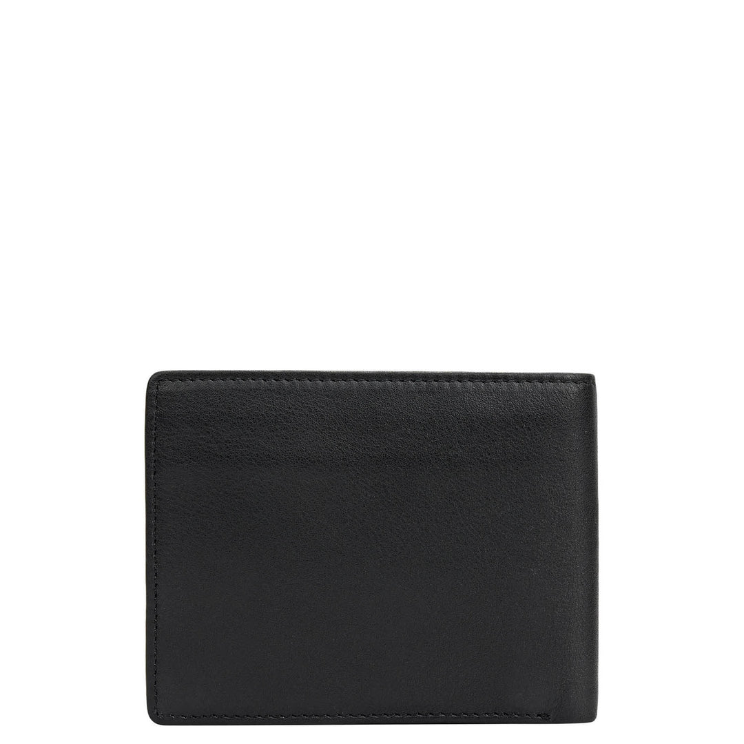 Black Bifold Leather Mens Wallet