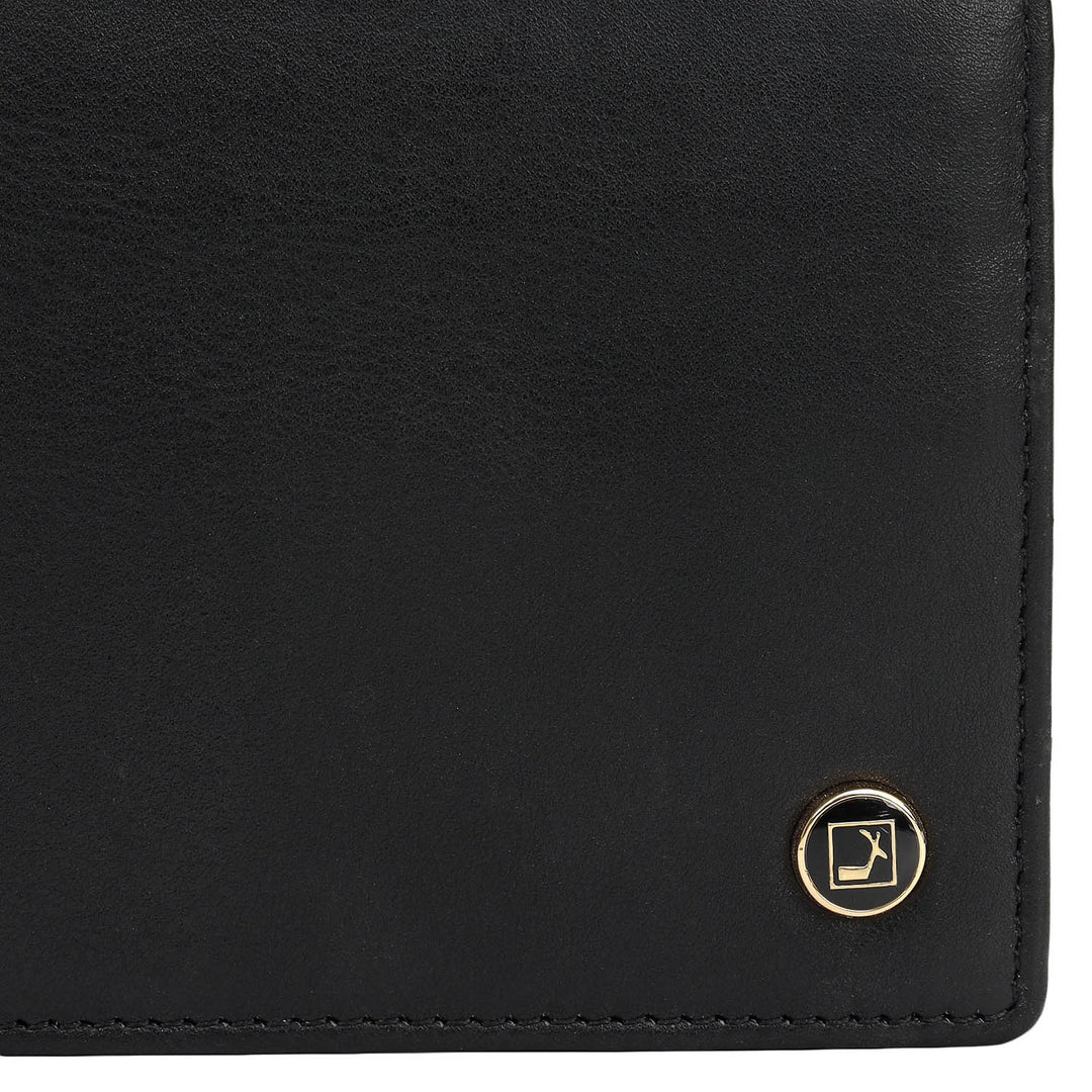 Black Bifold Leather Mens Wallet
