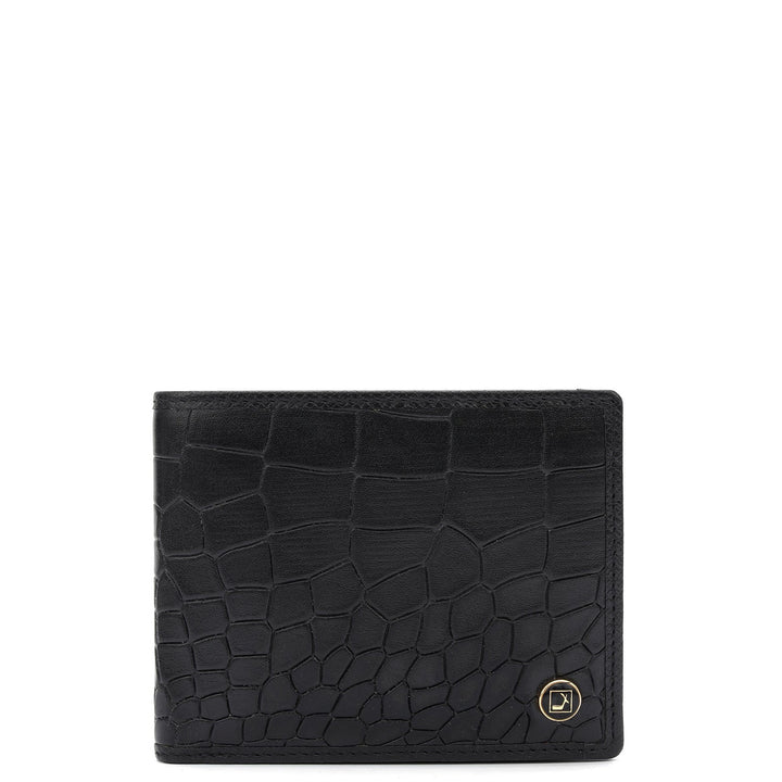 Black Bifold Leather Mens Wallet