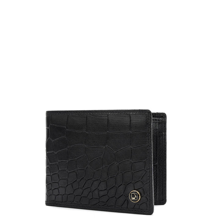 Black Bifold Leather Mens Wallet