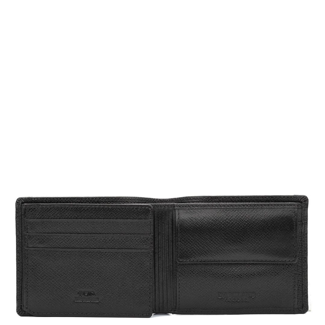 Black Bifold Leather Mens Wallet