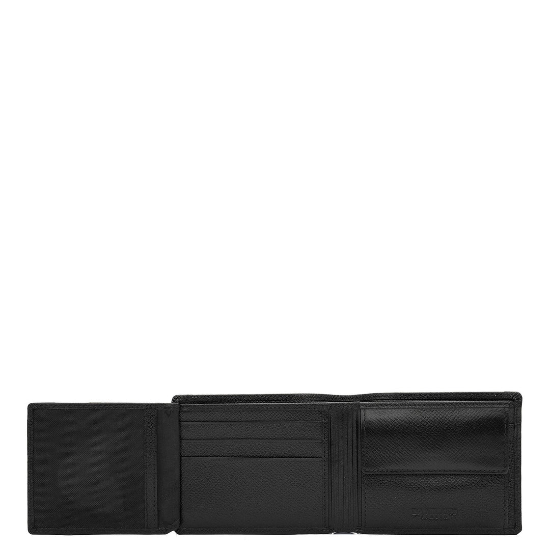 Black Bifold Leather Mens Wallet