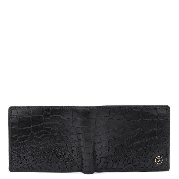 Black Bifold Leather Mens Wallet