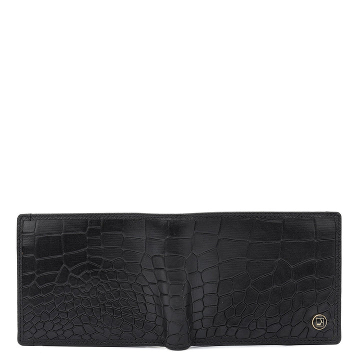 Black Bifold Leather Mens Wallet
