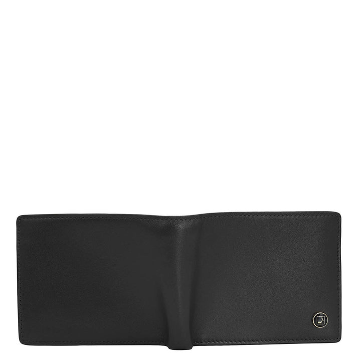 Black Bifold Leather Mens Wallet