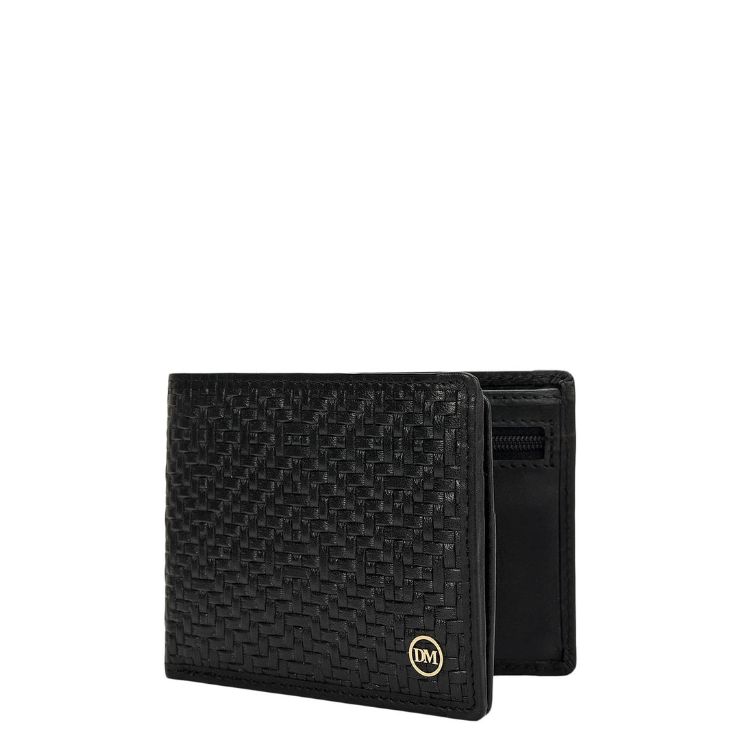 Black Bifold Leather Mens Wallet