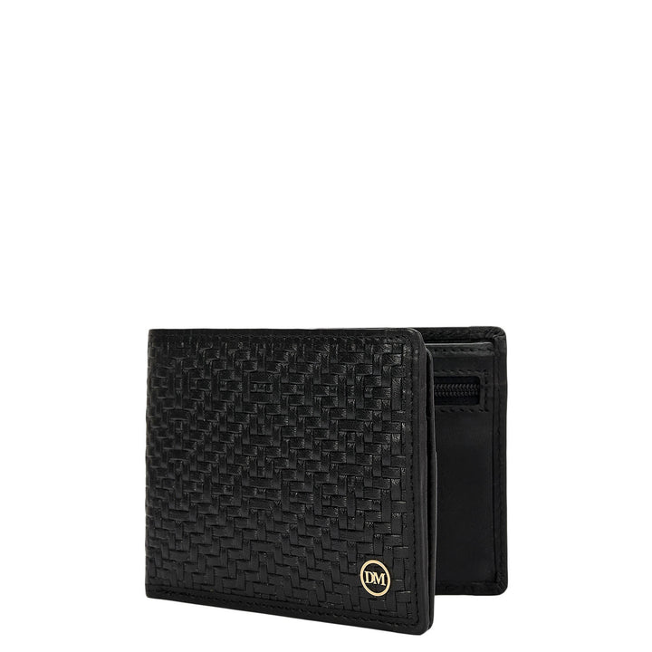 Black Bifold Leather Mens Wallet