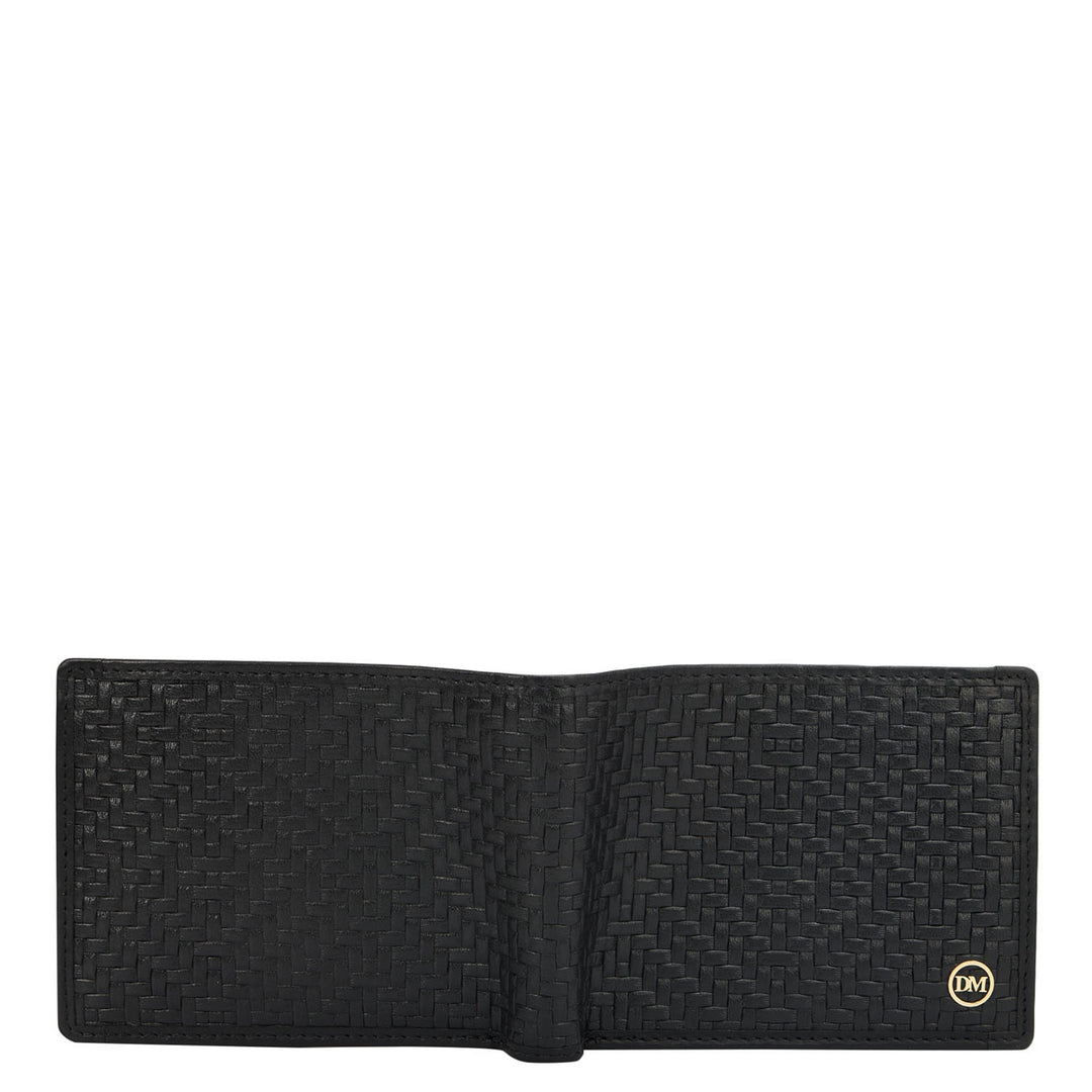 Black Bifold Leather Mens Wallet