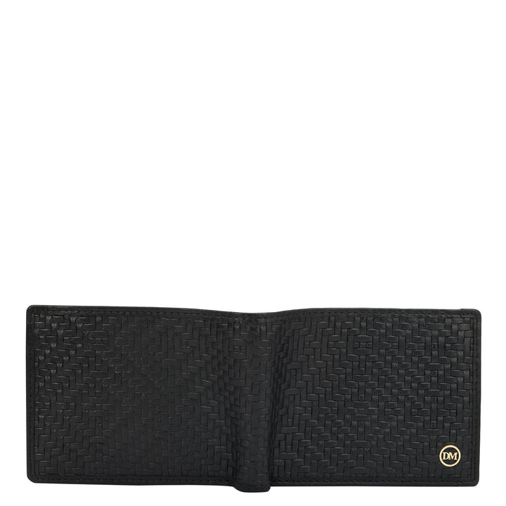 Black Bifold Leather Mens Wallet