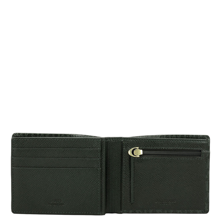 Petrol Green Bifold Leather Mens Wallet