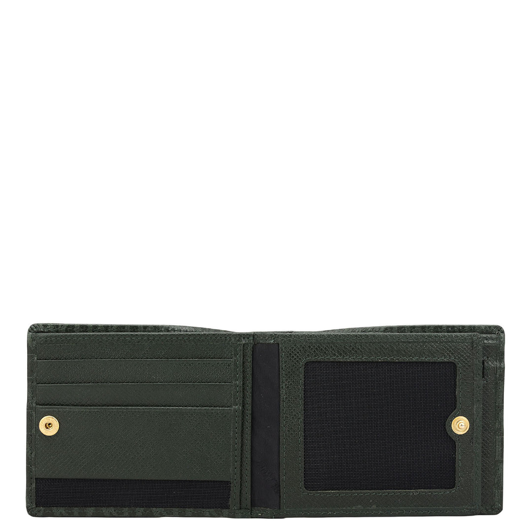 Petrol Green Bifold Leather Mens Wallet