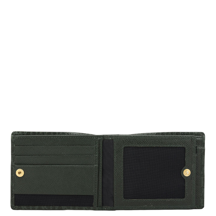 Petrol Green Bifold Leather Mens Wallet