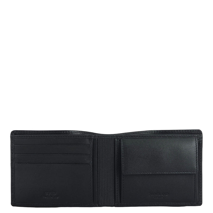 Black Bifold Leather Mens Wallet