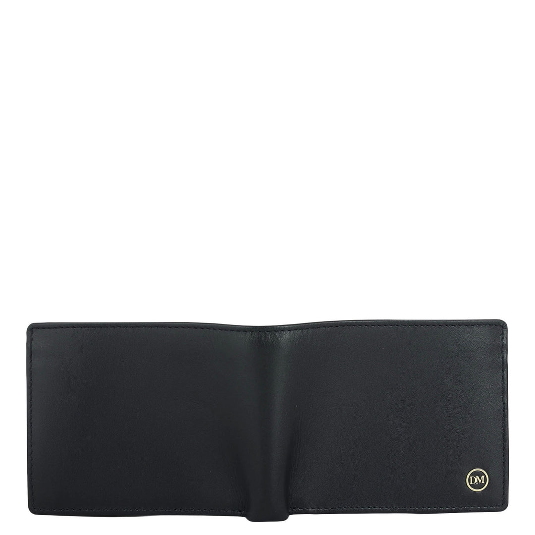 Black Bifold Leather Mens Wallet