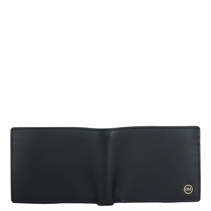 Black Bifold Leather Mens Wallet