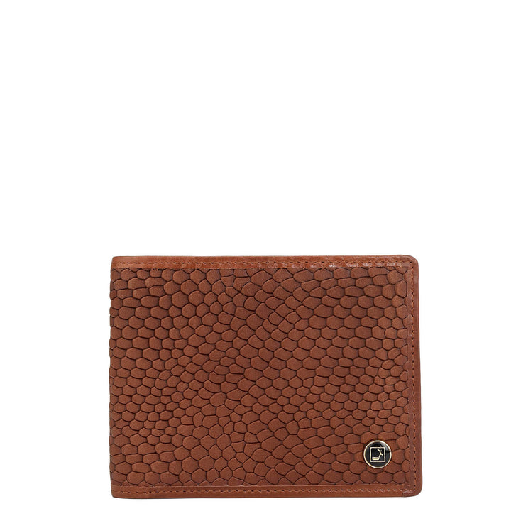 Cognac Bifold Leather Mens Wallet