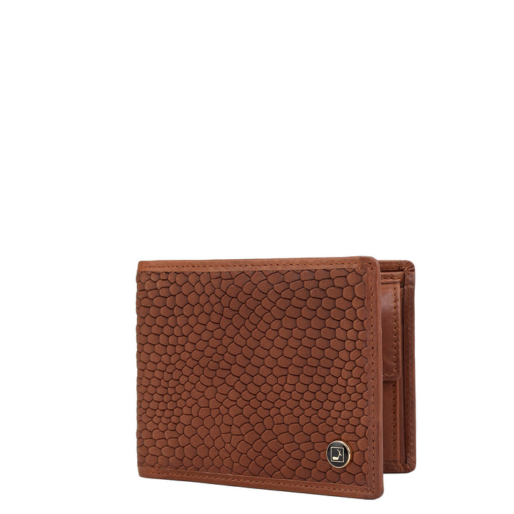 Cognac Bifold Leather Mens Wallet