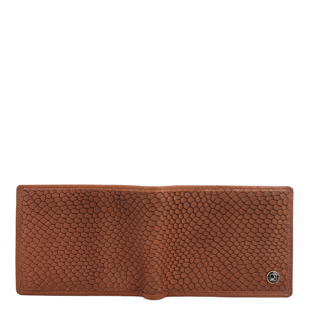 Cognac Bifold Leather Mens Wallet