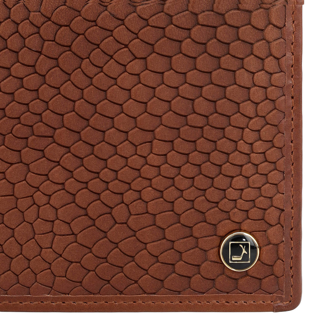 Cognac Bifold Leather Mens Wallet