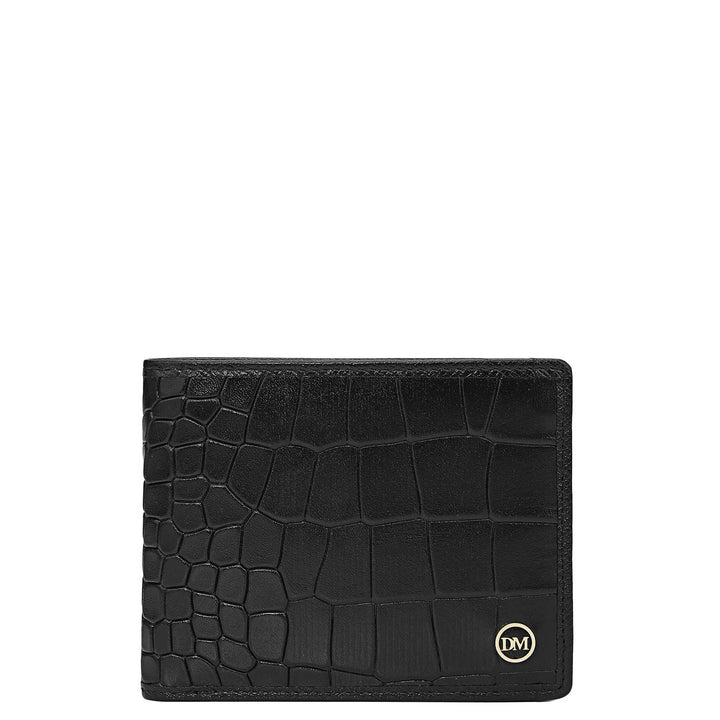 Black Bifold Leather Mens Wallet