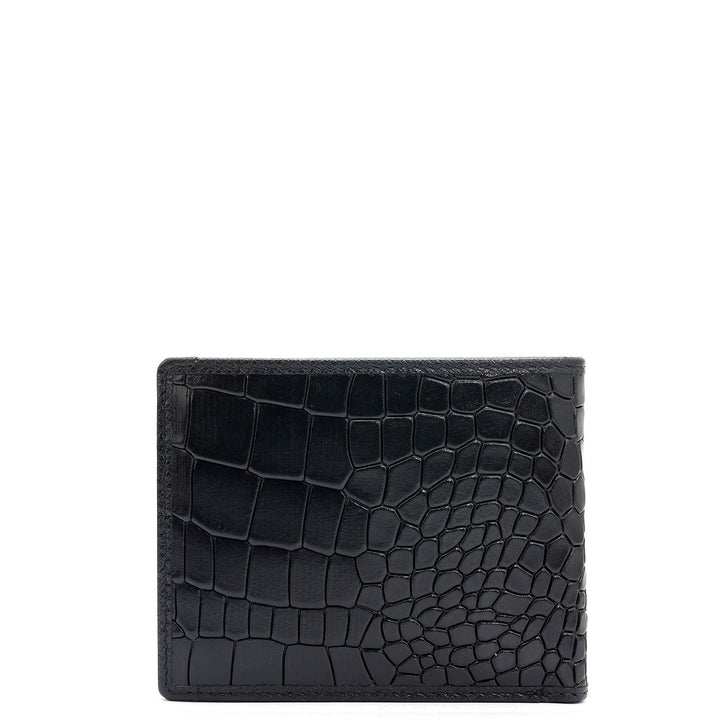 Black Bifold Leather Mens Wallet