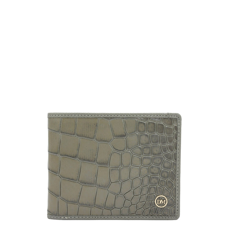 Grey Bifold Leather Mens Wallet