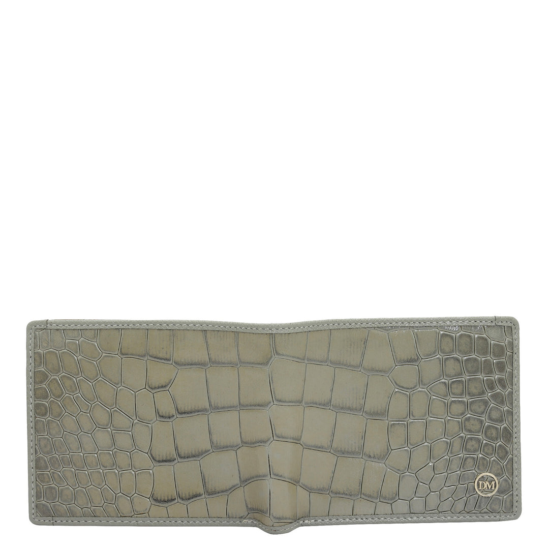 Grey Bifold Leather Mens Wallet