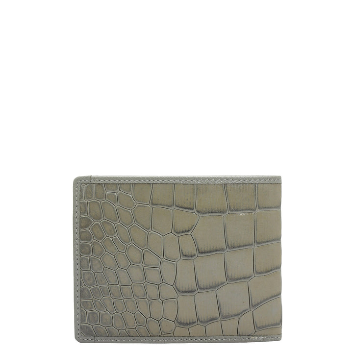 Grey Bifold Leather Mens Wallet