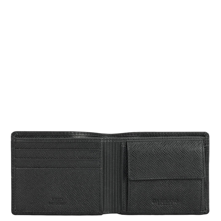 Black Bifold Leather Mens Wallet