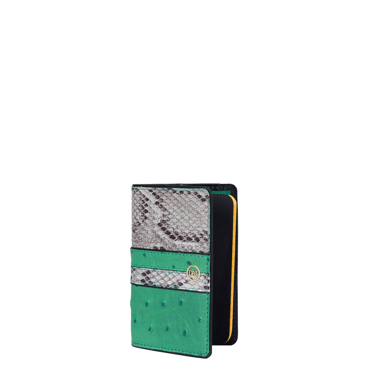 Ostrich Snake Leather Notepad - Green