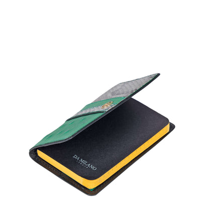 Ostrich Snake Leather Notepad - Green