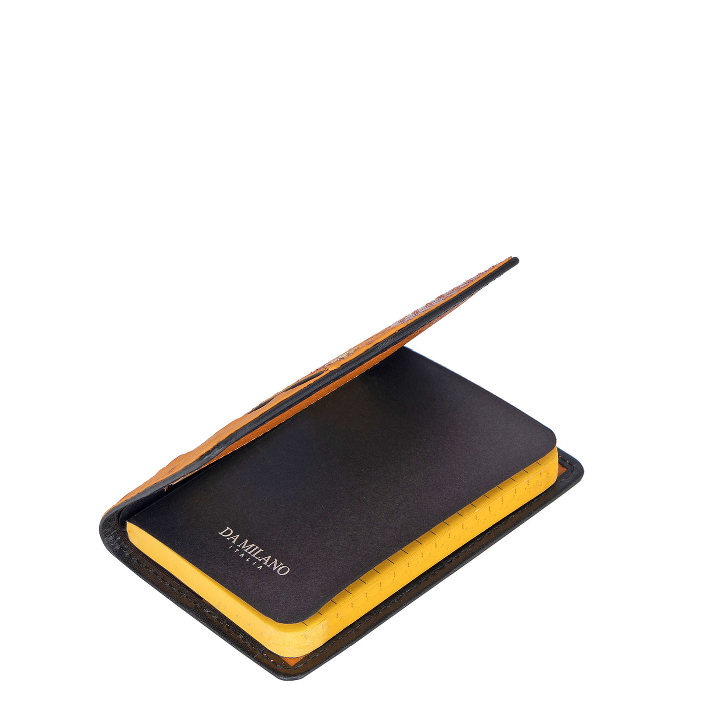 Ostrich Snake Leather Notepad - Orange