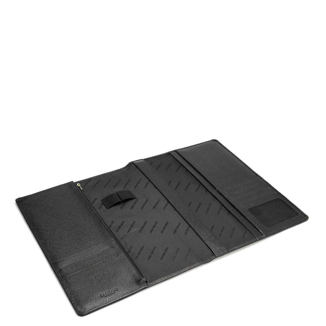 Croco Leather Notebook - Black