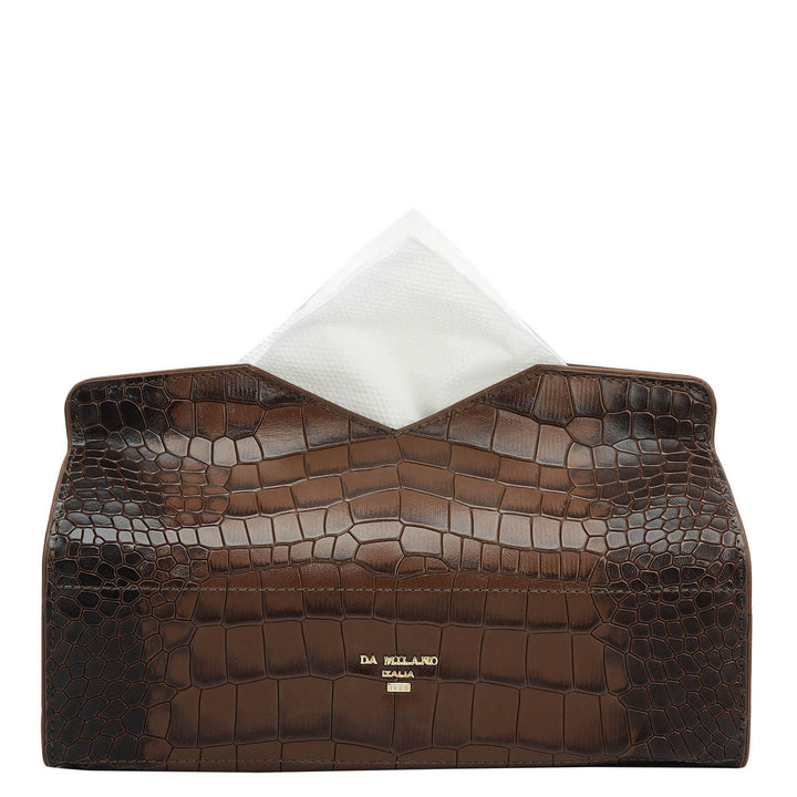 Croco Leather Napkin Case - Date