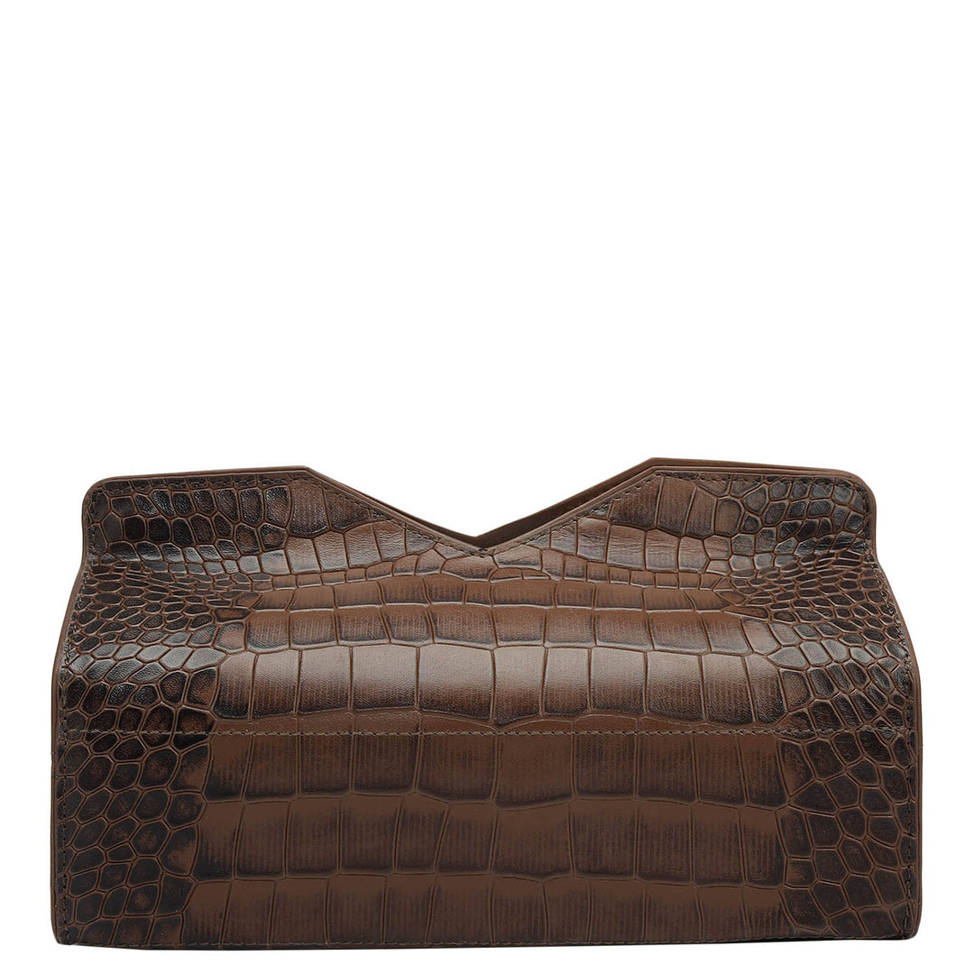 Croco Leather Napkin Case - Date