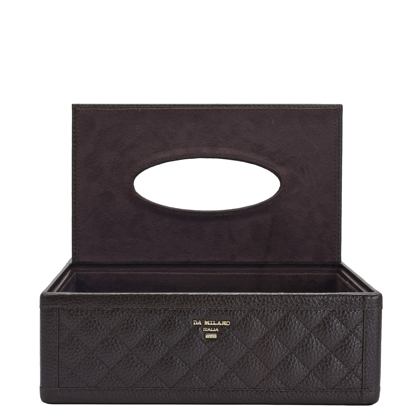 Quilting Wax Leather Napkin Case - Chocolate