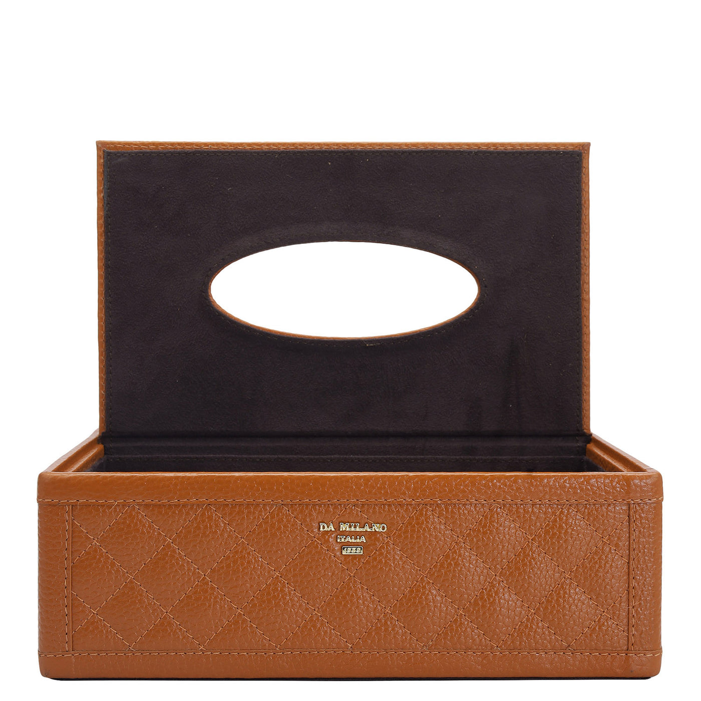 Quilting Wax Leather Napkin Case - Orange