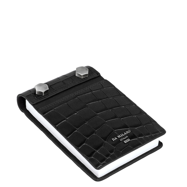 Croco Leather Notepad - Black