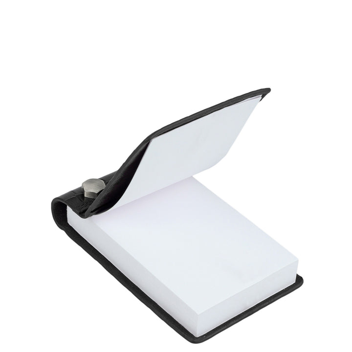 Croco Leather Notepad - Black