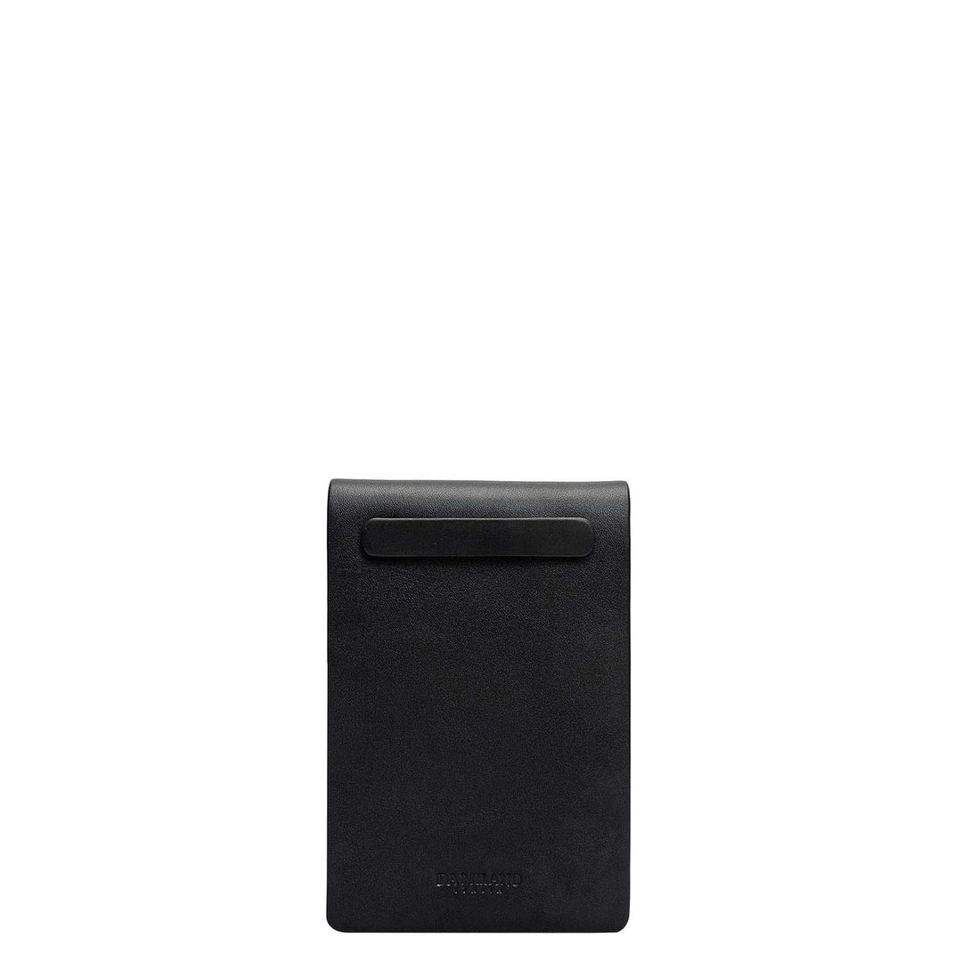 Plain Leather Notepad - Black
