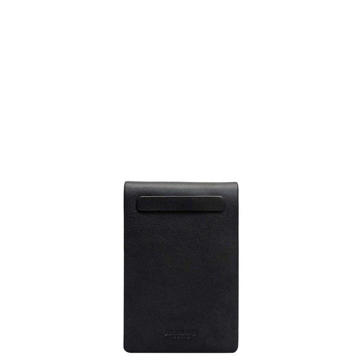Plain Leather Notepad - Black