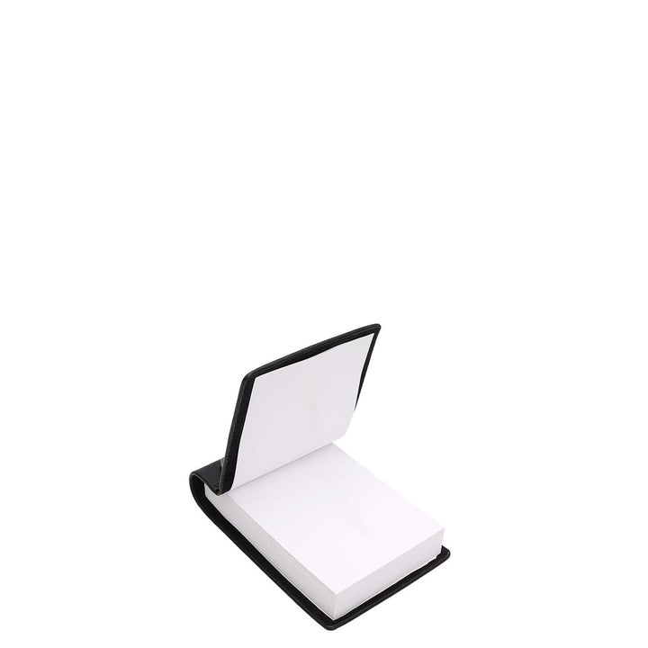 Plain Leather Notepad - Black