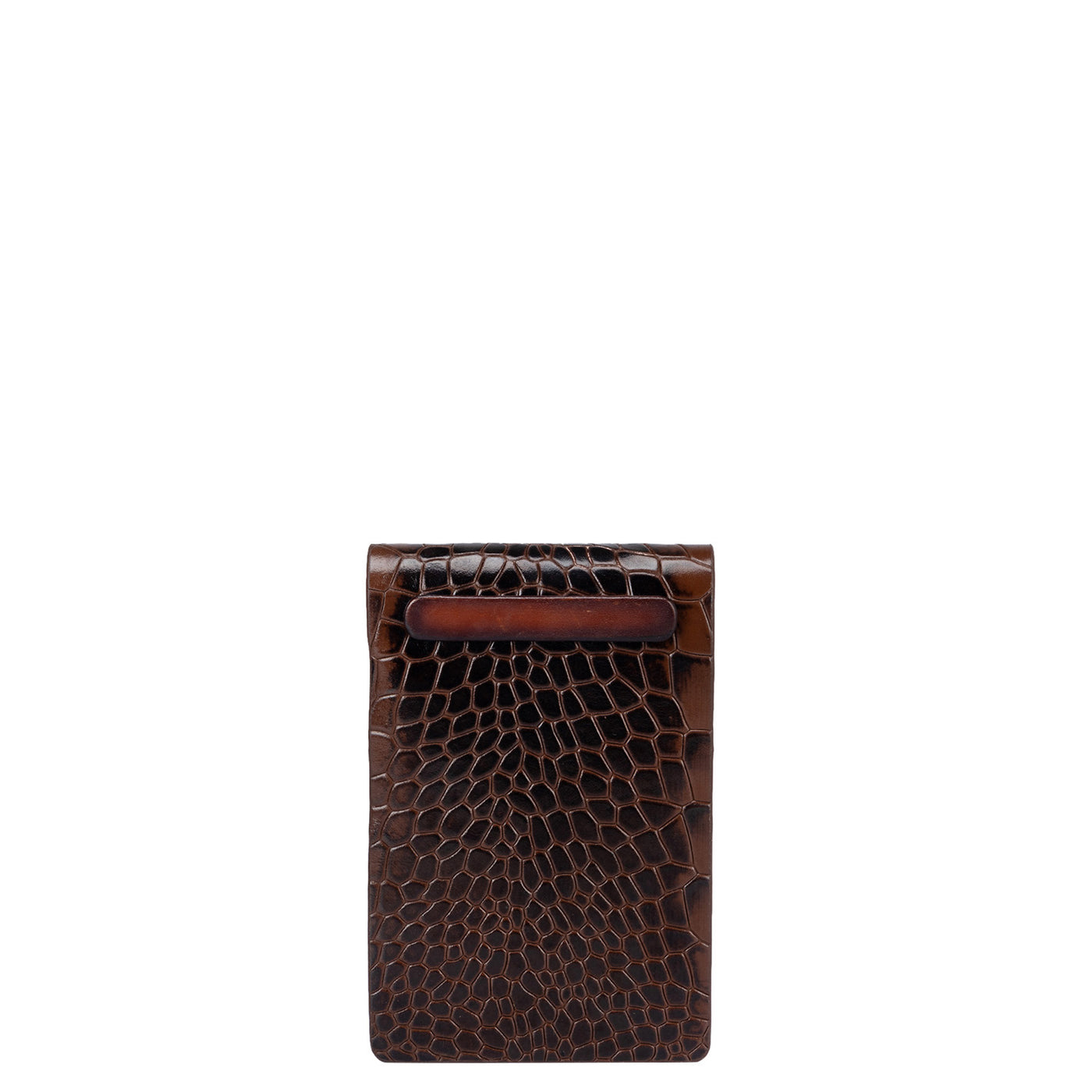 Croco Leather Notepad - Brown