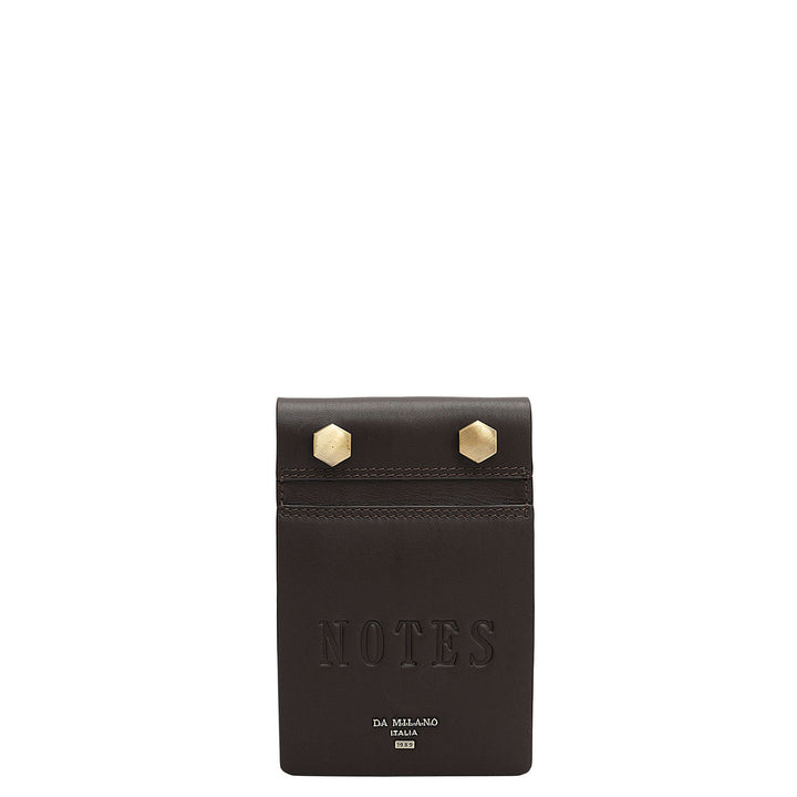 Plain Leather Notepad - Brown