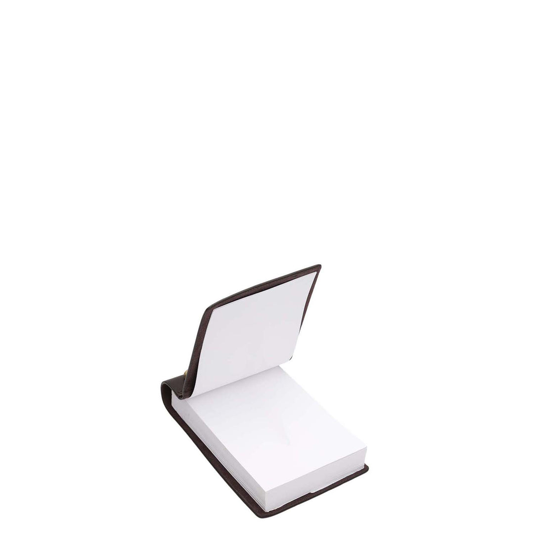 Plain Leather Notepad - Brown
