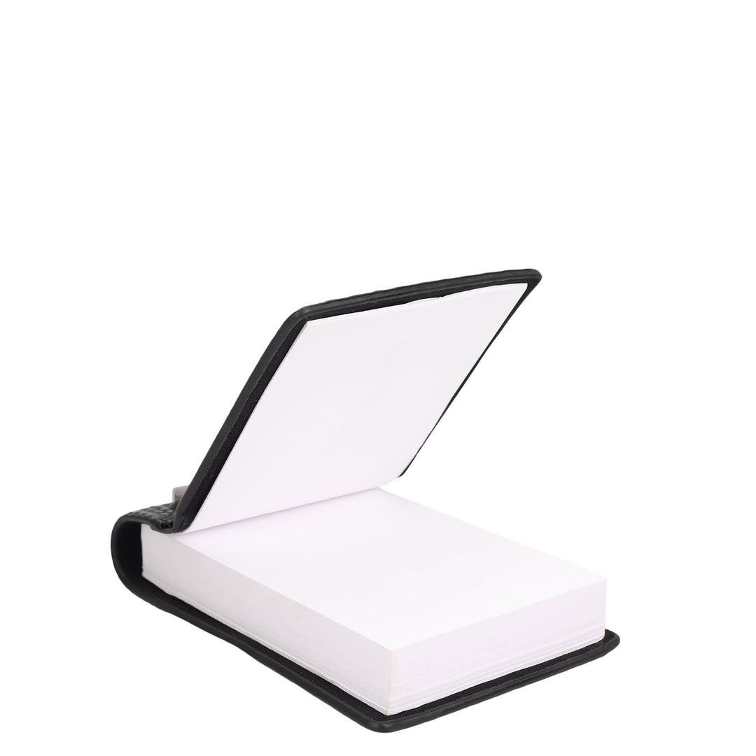 Mat Emboss Leather Notepad - Black