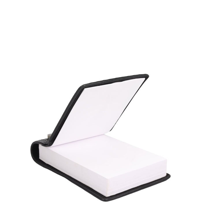 Mat Emboss Leather Notepad - Black